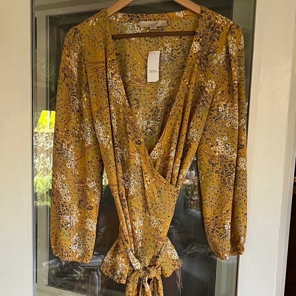 Loft Wrap Floral Blouse